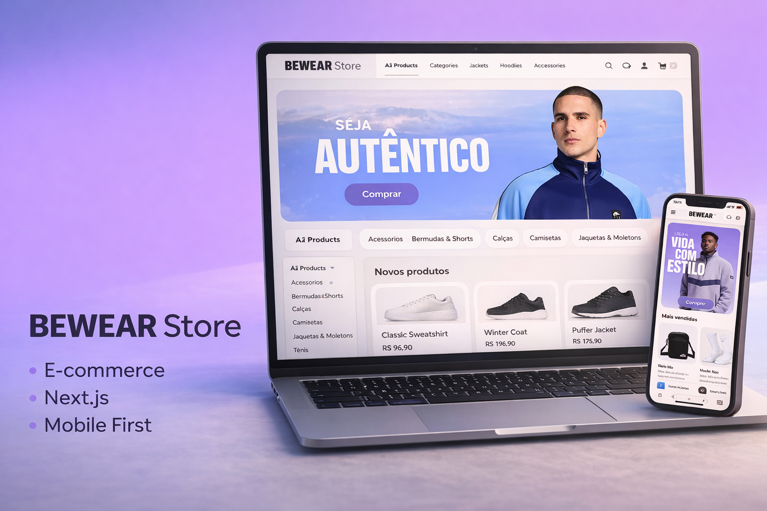 Preview do projeto BEWEAR Store